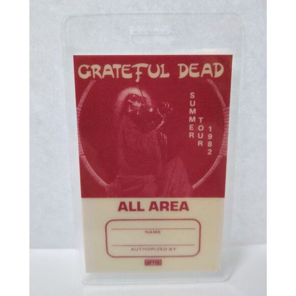 Grateful Dead Backstage Pass Original 1982 Skeleton Fiddler Plastic Laminated - Picture 1 of 3